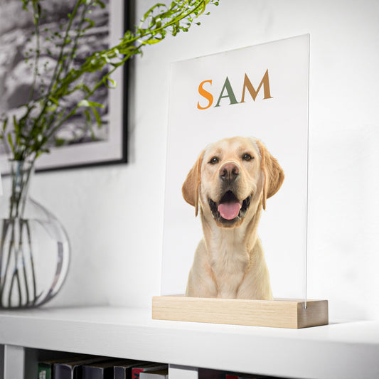 Personalisiertes Acrylglas mit Ihrem geliebten Hund - Das ideale Geschenk für Tierliebhaber!